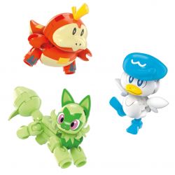 MEGA BLOKS HPX92 POKÉMON VÙNG PADIA PIKACHU TEAL MEOWTH VÀ CÁ SẤU bộ đồ chơi xếp lắp ráp ghép mô hình Movie & Game POKÉMON PALDEA REGION TEAM Phim Và Trò Chơi 79 khối
