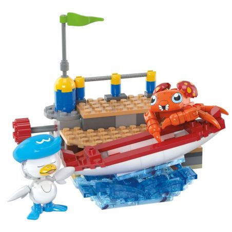 MEGA BLOKS HRL52 POKÉMON TEAL VÀ PARAS bộ đồ chơi xếp lắp ráp ghép mô hình Movie & Game POKÉMON QUAXLY AND PARAS'S SEA SPLASH Phim Và Trò Chơi 188 khối