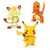 MEGA BLOKS HPF94 POKÉMON ĐỘI BA NGƯỜI VÙNG KANTO PIKACHU CHARMANDER MEOWTH bộ đồ chơi xếp lắp ráp ghép mô hình Movie & Game POKÉMON BUILD & SHOW KANTO REGION TRIO Phim Và Trò Chơi 529 khối