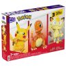 MEGA BLOKS HPF94 POKÉMON ĐỘI BA NGƯỜI VÙNG KANTO PIKACHU CHARMANDER MEOWTH bộ đồ chơi xếp lắp ráp ghép mô hình Movie & Game POKÉMON BUILD & SHOW KANTO REGION TRIO Phim Và Trò Chơi 529 khối