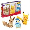 MEGA BLOKS HWX16 HNT94 POKÉMON PIKACHU EEVEE POGAMAN bộ đồ chơi xếp lắp ráp ghép mô hình Movie & Game BUILD & SHOW POKÉMON TRIO Phim Và Trò Chơi 583 khối