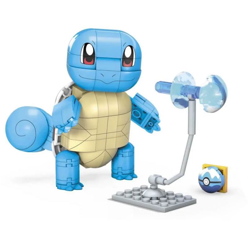 MEGA BLOKS GYH00 POKÉMON SQUIRTLE bộ đồ chơi xếp lắp ráp ghép mô hình Movie & Game POKÉMON BUILD & SHOW SQUIRTLE Phim Và Trò Chơi 199 khối