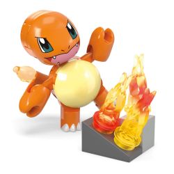 MEGA BLOKS HTH86 POKÉMON CHARMANDER BEYBLADE bộ đồ chơi xếp lắp ráp ghép mô hình Movie & Game POKÉMON CHARMANDER'S FIRE-TYPE SPIN Phim Và Trò Chơi 81 khối