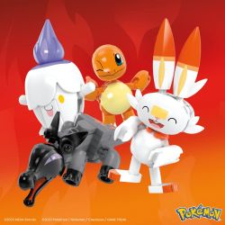 MEGA BLOKS HTJ06 POKÉMON ĐỘI HỆ LỬA bộ đồ chơi xếp lắp ráp ghép mô hình Movie & Game POKÉMON FIRE-TYPE TRAINER TEAM Phim Và Trò Chơi 105 khối