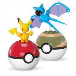 MEGA BLOKS HXP12 POKÉMON PIKACHU VÀ SUPERBAT bộ đồ chơi xếp lắp ráp ghép mô hình Movie & Game POKÉMON PIKACHU & ZUBAT Phim Và Trò Chơi 40 khối