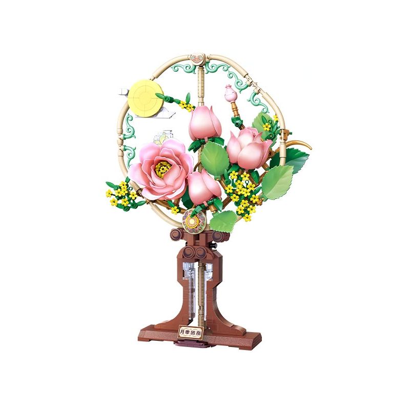 KEEPPLEY K10401 10401 QUẠT HOA HỒNG bộ đồ chơi xếp lắp ráp ghép mô hình Arts & Crafts 608 khối