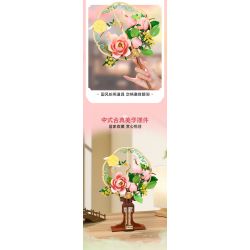 KEEPPLEY K10401 10401 QUẠT HOA HỒNG bộ đồ chơi xếp lắp ráp ghép mô hình Arts & Crafts 608 khối