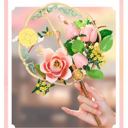 KEEPPLEY K10401 10401 QUẠT HOA HỒNG bộ đồ chơi xếp lắp ráp ghép mô hình Arts & Crafts 608 khối