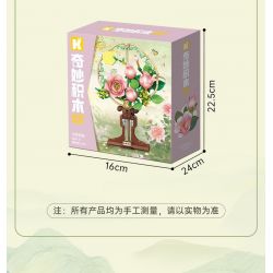 KEEPPLEY K10401 10401 QUẠT HOA HỒNG bộ đồ chơi xếp lắp ráp ghép mô hình Arts & Crafts 608 khối