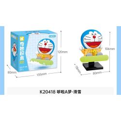 KEEPPLEY K20418 20418 ĐÔRÊMON TRƯỢT TUYẾT bộ đồ chơi xếp lắp ráp ghép mô hình Movie & Game Phim Và Trò Chơi 74 khối