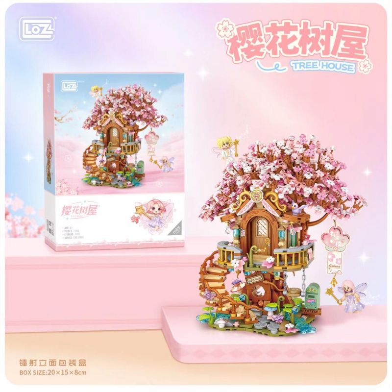 LOZ 1381 COCO KHINH KHÍ CẦU SAKURA bộ đồ chơi xếp lắp ráp ghép mô hình HOT AIR BALLOON 1149 khối