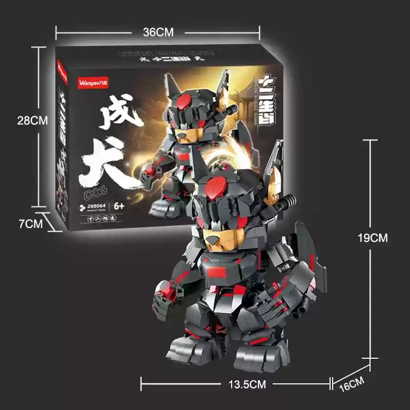 WANGAO 288064 CUNG HOÀNG ĐẠO CHÓ bộ đồ chơi xếp lắp ráp ghép mô hình