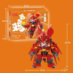 WANGAO 288063 CUNG HOÀNG ĐẠO GÀ TRỐNG ĐƠN NHẤT bộ đồ chơi xếp lắp ráp ghép mô hình