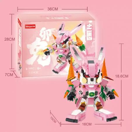 WANGAO 288057 CUNG HOÀNG ĐẠO THỎ bộ đồ chơi xếp lắp ráp ghép mô hình