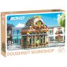 BAKA TECHNOLOGY 33202 XƯỞNG BÁNH RÁN bộ đồ chơi xếp lắp ráp ghép mô hình Creator DONUT DESSERT WORKSHOP Sáng Tạo 3945 khối
