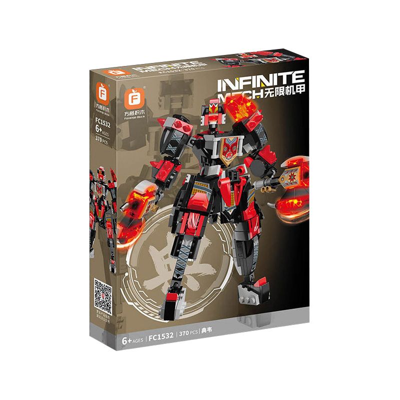 FORANGE FC1532 1532 MECHA TAM QUỐC FC1532 bộ đồ chơi xếp lắp ráp ghép mô hình 370 khối