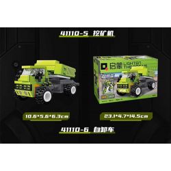 QMAN ENLIGHTEN KEEPPLEY 41110 THIẾT GIÁP KỸ THUẬT 6 TỔ HỢP XE TẢI CẨU RẢI ĐÁ MÁY XÚC KHAI THÁC MỎ BEN bộ đồ chơi xếp lắp ráp ghép mô hình 737 khối