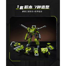 QMAN ENLIGHTEN KEEPPLEY 41110 THIẾT GIÁP KỸ THUẬT 6 TỔ HỢP XE TẢI CẨU RẢI ĐÁ MÁY XÚC KHAI THÁC MỎ BEN bộ đồ chơi xếp lắp ráp ghép mô hình 737 khối