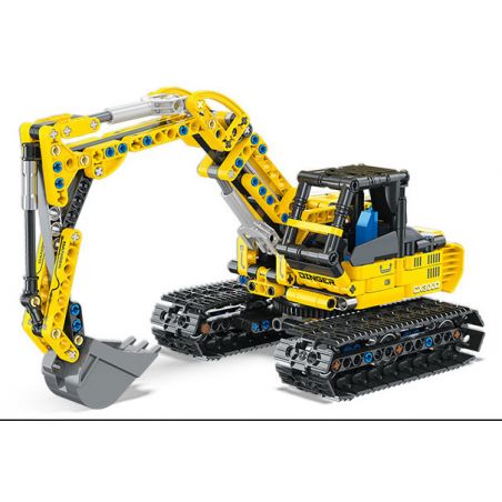 JIESTAR 57017 MÁY XÚC HAI THAY ĐỔI bộ đồ chơi xếp lắp ráp ghép mô hình Technic Kỹ Thuật Công Nghệ Cao Mô Hình Phương Tiện 399 khối