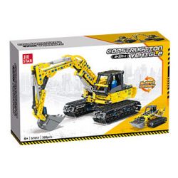 JIESTAR 57017 MÁY XÚC HAI THAY ĐỔI bộ đồ chơi xếp lắp ráp ghép mô hình Technic Kỹ Thuật Công Nghệ Cao Mô Hình Phương Tiện 399 khối