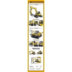 JIESTAR 57017 MÁY XÚC HAI THAY ĐỔI bộ đồ chơi xếp lắp ráp ghép mô hình Technic Kỹ Thuật Công Nghệ Cao Mô Hình Phương Tiện 399 khối