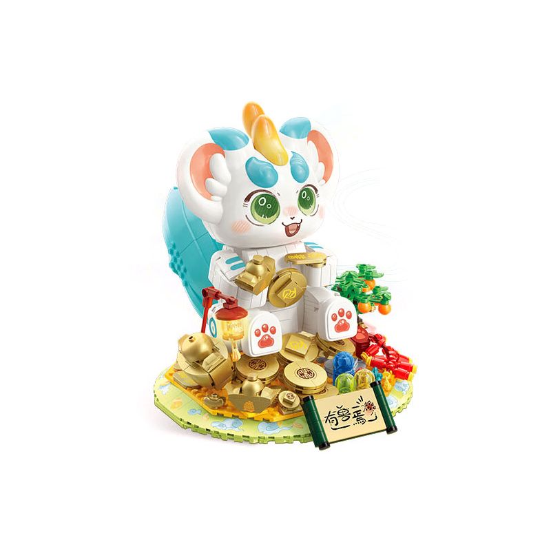 TOP TOY TC1827 1827 CÓ MỘT CON THÚ PIPI ĐỂ THU HÚT SỰ GIÀU bộ đồ chơi xếp lắp ráp ghép mô hình 827 khối