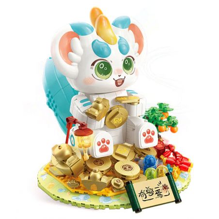 TOP TOY TC1827 1827 CÓ MỘT CON THÚ PIPI ĐỂ THU HÚT SỰ GIÀU bộ đồ chơi xếp lắp ráp ghép mô hình 827 khối