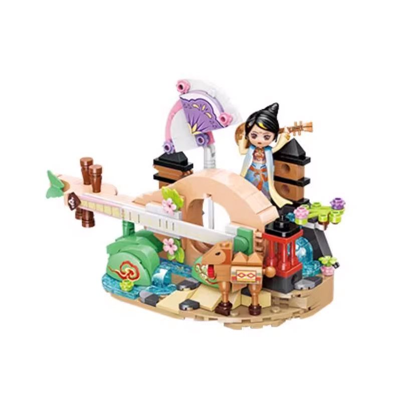 KEEPPLEY K21401 21401 BẢO TÀNG ÂM NHẠC CỔ ĐÔN HOÀNG PIPA BÊN NGOÀI CHEN SAIWAI bộ đồ chơi xếp lắp ráp ghép mô hình 293 khối