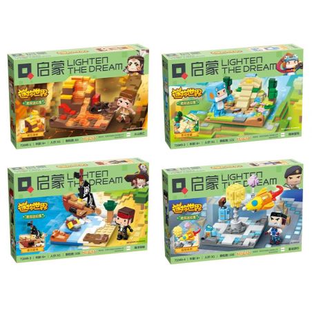 QMAN ENLIGHTEN KEEPPLEY 72049 MINI WORLD BRAVELY ENTER THE MYRA PLANET 4 MÔ HÌNH THOÁT KHỎI NÚI LỬA PHIÊU LƯU TRONG RỪNG NHIỆT ĐỚI KHÁM PHÁ ĐẠI DƯƠNG VÀ DU LỊCH TRẠM SAO bộ đồ chơi xếp lắp ráp ghép mô hình Movie & Game Phim Và Trò Chơi