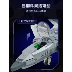 KEEPPLEY 22020 MÁY BAY CHIẾN ĐẤU PHIÊN BẢN NGỤY TRANG J-20 tỷ lệ 1:42 bộ đồ chơi xếp lắp ráp ghép mô hình Military Army Quân Sự Bộ Đội 1096 khối