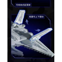 KEEPPLEY 22020 MÁY BAY CHIẾN ĐẤU PHIÊN BẢN NGỤY TRANG J-20 tỷ lệ 1:42 bộ đồ chơi xếp lắp ráp ghép mô hình Military Army Quân Sự Bộ Đội 1096 khối