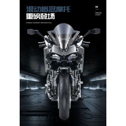 10753 GULY 60525 XE MÁY tỷ lệ 1:5 bộ đồ chơi xếp lắp ráp ghép mô hình Technic KAWASAKI Kỹ Thuật Công Nghệ Cao Mô Hình Phương Tiện 2156 khối