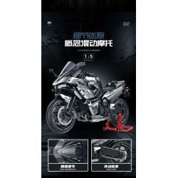 10753 GULY 60525 XE MÁY tỷ lệ 1:5 bộ đồ chơi xếp lắp ráp ghép mô hình Technic KAWASAKI Kỹ Thuật Công Nghệ Cao Mô Hình Phương Tiện 2156 khối