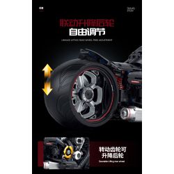 GULY 60521 XE MÁY ĐUÔI MỀM tỷ lệ 1:5 bộ đồ chơi xếp lắp ráp ghép mô hình Technic Kỹ Thuật Công Nghệ Cao Mô Hình Phương Tiện 2260 khối