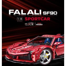GULY 10623 XE THỂ THAO FERRARI 1:8 tỷ lệ 1:8 bộ đồ chơi xếp lắp ráp ghép mô hình Technic Kỹ Thuật Công Nghệ Cao Mô Hình Phương Tiện 3982 khối