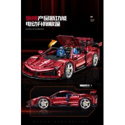 GULY 10623 XE THỂ THAO FERRARI 1:8 tỷ lệ 1:8 bộ đồ chơi xếp lắp ráp ghép mô hình Technic Kỹ Thuật Công Nghệ Cao Mô Hình Phương Tiện 3982 khối