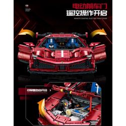 GULY 10623 XE THỂ THAO FERRARI 1:8 tỷ lệ 1:8 bộ đồ chơi xếp lắp ráp ghép mô hình Technic Kỹ Thuật Công Nghệ Cao Mô Hình Phương Tiện 3982 khối