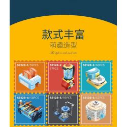 JIESTAR 58128 6 THIẾT BỊ GIA DỤNG NHỎ bộ đồ chơi xếp lắp ráp ghép mô hình Creator Sáng Tạo 366 khối