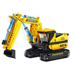 FORANGE FC9220 9220 MÁY XÚC THỦY LỰC bộ đồ chơi xếp lắp ráp ghép mô hình Technic Kỹ Thuật Công Nghệ Cao Mô Hình Phương Tiện 554 khối