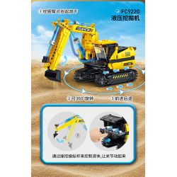 FORANGE FC9220 9220 MÁY XÚC THỦY LỰC bộ đồ chơi xếp lắp ráp ghép mô hình Technic Kỹ Thuật Công Nghệ Cao Mô Hình Phương Tiện 554 khối