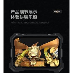 KOZOSHA 212217 CƠ KHÍ TRUNG QUỐC PANGU bộ đồ chơi xếp lắp ráp ghép mô hình CHINOISERIE MECHA 1760 khối
