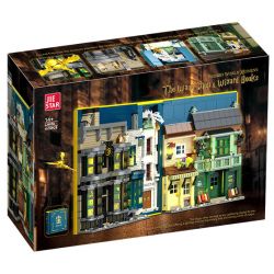 JIESTAR JJ9058 9058 CUỐN SÁCH HẺM CHÉO KỲ DIỆU bộ đồ chơi xếp lắp ráp ghép mô hình Harry Potter WIZARD WORLD MONMENT THE WAND SHOP & BOOKS Chú Bé Phù Thủy 1976 khối