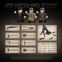 QuanGuan 100275 Quan Guan 100275 XE TĂNG QUAN SÁT PHÁO BINH LOẠI C bộ đồ chơi xếp lắp ráp ghép mô hình Military Army PZ.BEOB.WG.II Quân Sự Bộ Đội 858 khối