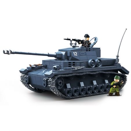 QuanGuan 100251 Quan Guan 100251 THIẾT GIÁP IV LOẠI bộ đồ chơi xếp lắp ráp ghép mô hình Military Army PZ.KPFW.IV Quân Sự Bộ Đội 985 khối