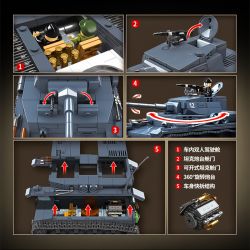 QuanGuan 100251 Quan Guan 100251 THIẾT GIÁP IV LOẠI bộ đồ chơi xếp lắp ráp ghép mô hình Military Army PZ.KPFW.IV Quân Sự Bộ Đội 985 khối