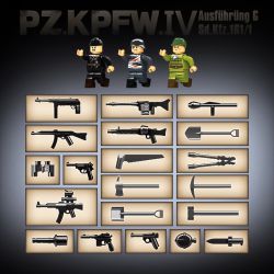 QuanGuan 100251 Quan Guan 100251 THIẾT GIÁP IV LOẠI bộ đồ chơi xếp lắp ráp ghép mô hình Military Army PZ.KPFW.IV Quân Sự Bộ Đội 985 khối