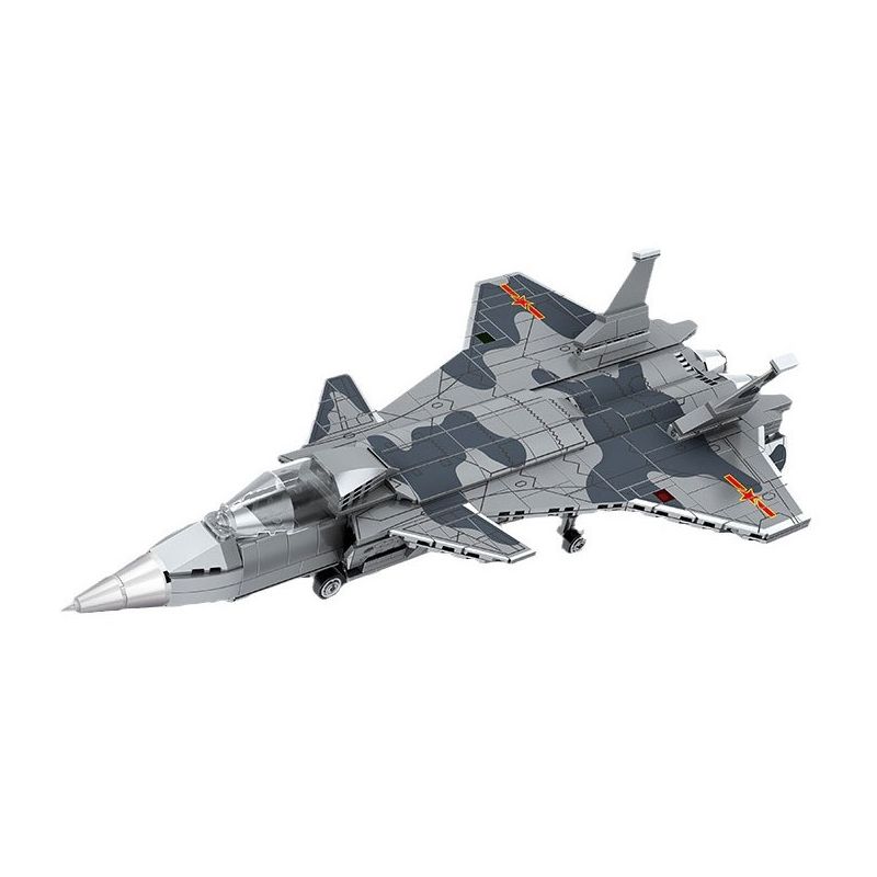 KOZOSHA 2214 MÁY BAY CHIẾN ĐẤU J-35 bộ đồ chơi xếp lắp ráp ghép mô hình Military Army J-35 HEAVY STEALTH FIGHTER Quân Sự Bộ Đội 782 khối