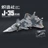 KOZOSHA 2214 MÁY BAY CHIẾN ĐẤU J-35 bộ đồ chơi xếp lắp ráp ghép mô hình Military Army J-35 HEAVY STEALTH FIGHTER Quân Sự Bộ Đội 782 khối