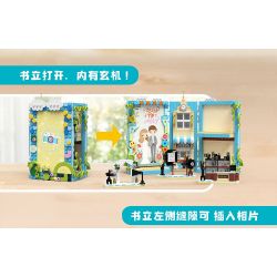 ZHEGAO 958004 STUDIO CHỤP ẢNH BOOKEND bộ đồ chơi xếp lắp ráp ghép mô hình BOOK SHELF 948 khối