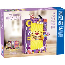 ZHEGAO 958002 RẠP CHIẾU PHIM THƯ LÝ bộ đồ chơi xếp lắp ráp ghép mô hình BOOK SHELF THE THEATER 929 khối